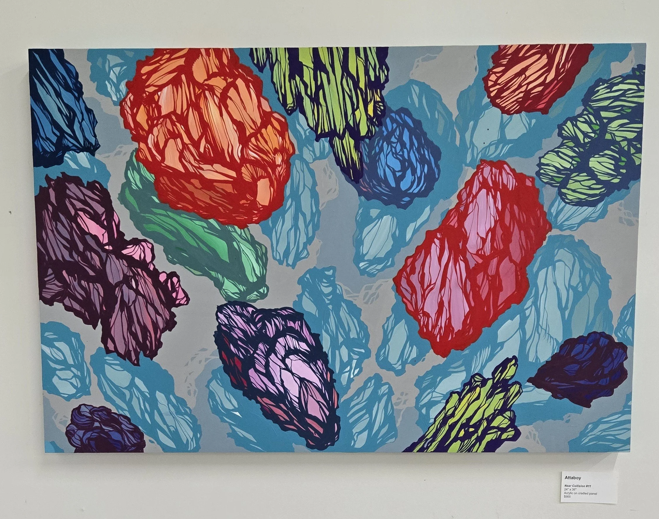 PAINTING - "Near Collision #11" original acrylic on panel by Daniel "Attaboy" Seifert