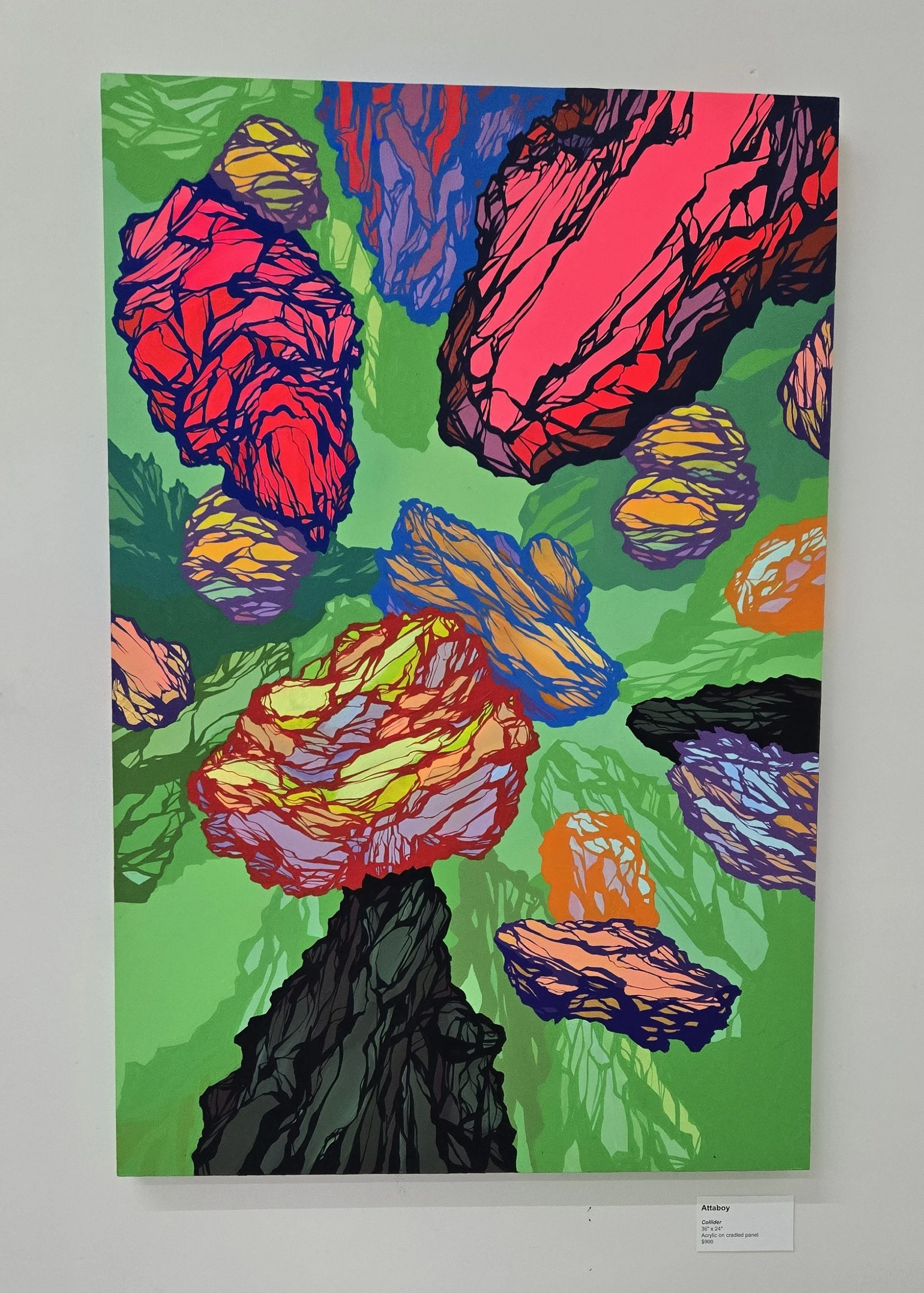 PAINTING - "Collider" original acrylic on panel by Daniel "Attaboy" Seifert