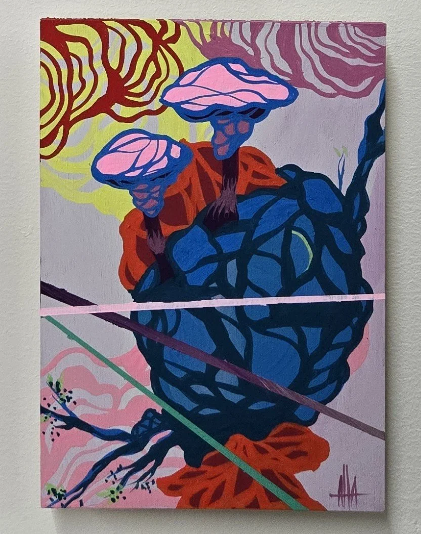 PAINTING - "Micro Work Study #3" original acrylic on birch by Daniel "Attaboy" Seifert