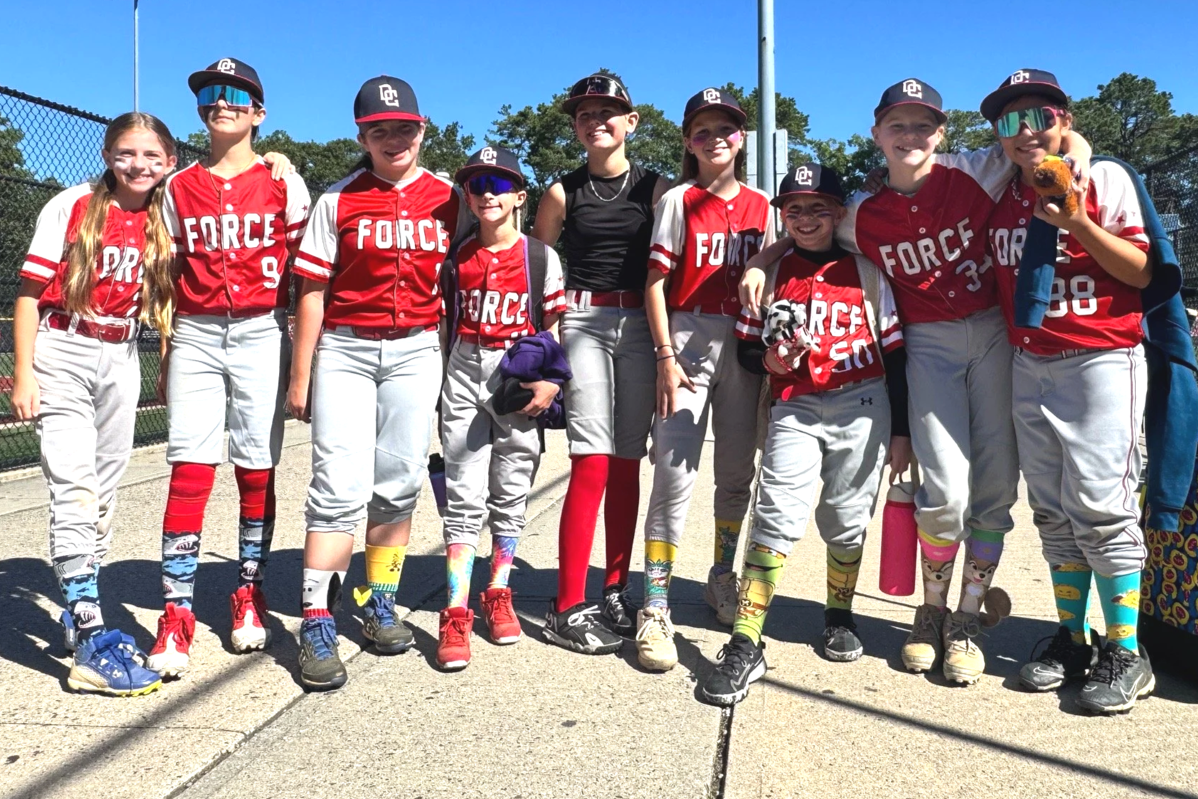 DC Girls Baseball Players