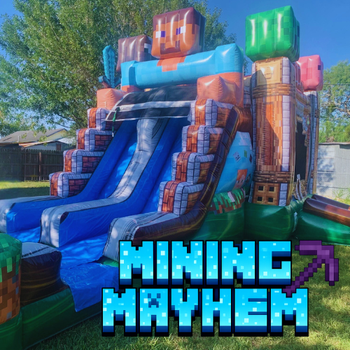 Mining Mayhem XL Combo Waterslide Bounce House
