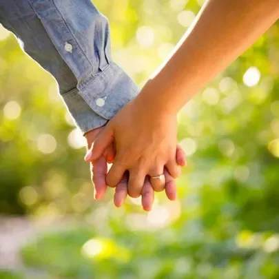 Happy Couple holding hands