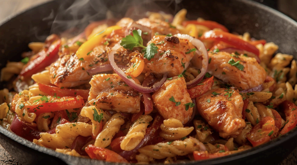 Spicy Salmon Pasta | High in Fiber and Omega-3s