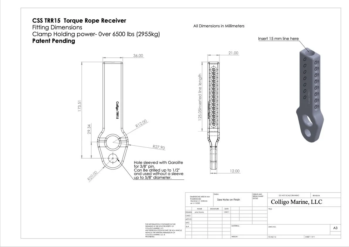 Colligo Torque Rope Receivers (Pat Pending) — Colligo Marine