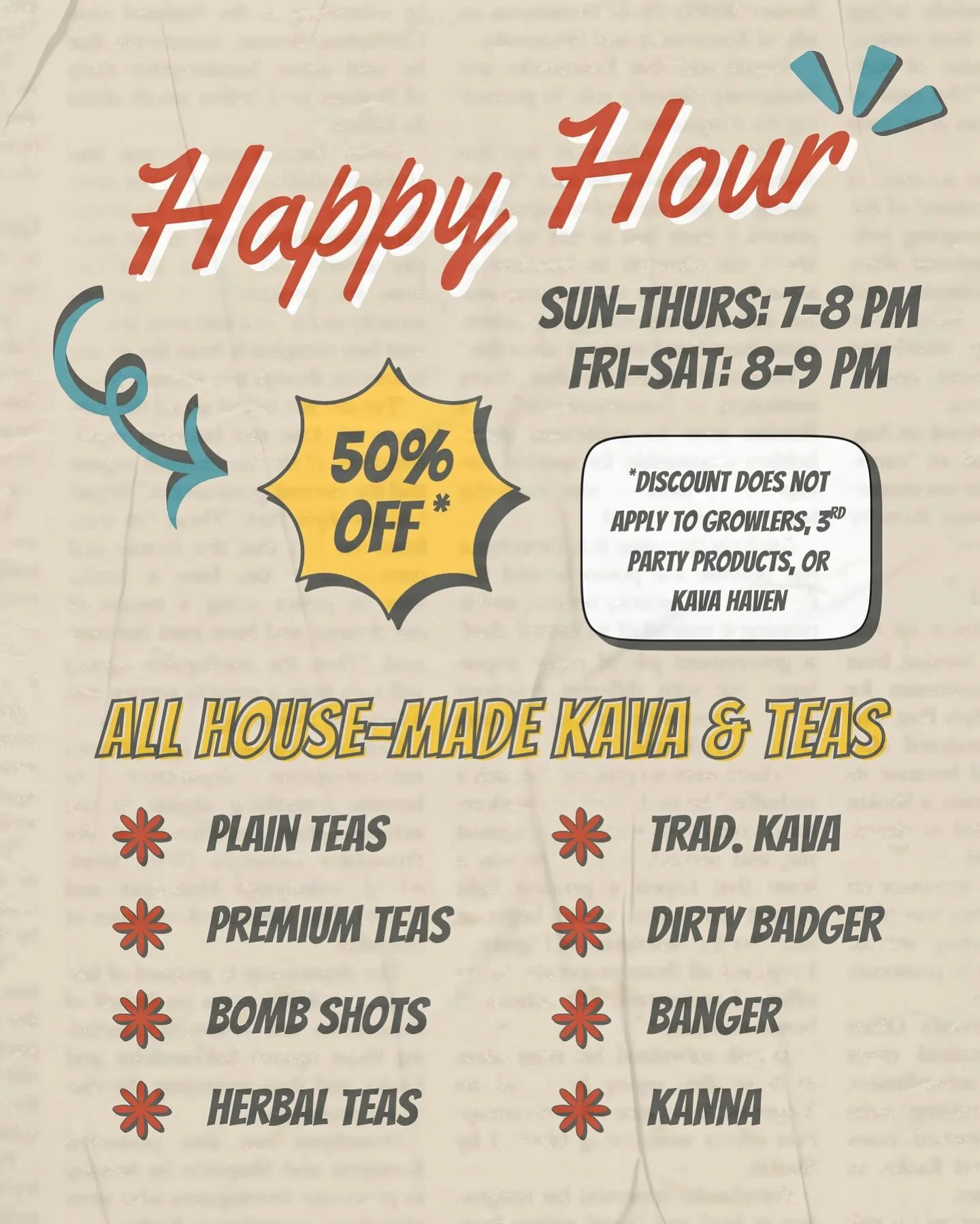UPDATE: Happy Hour is now from 7-8 on week nights and 8-9 on weekends! 50% off all house-made kavas and teas 💥
.
.
.
#therootkavaco #happyhour #kavabar #bouldercolorado