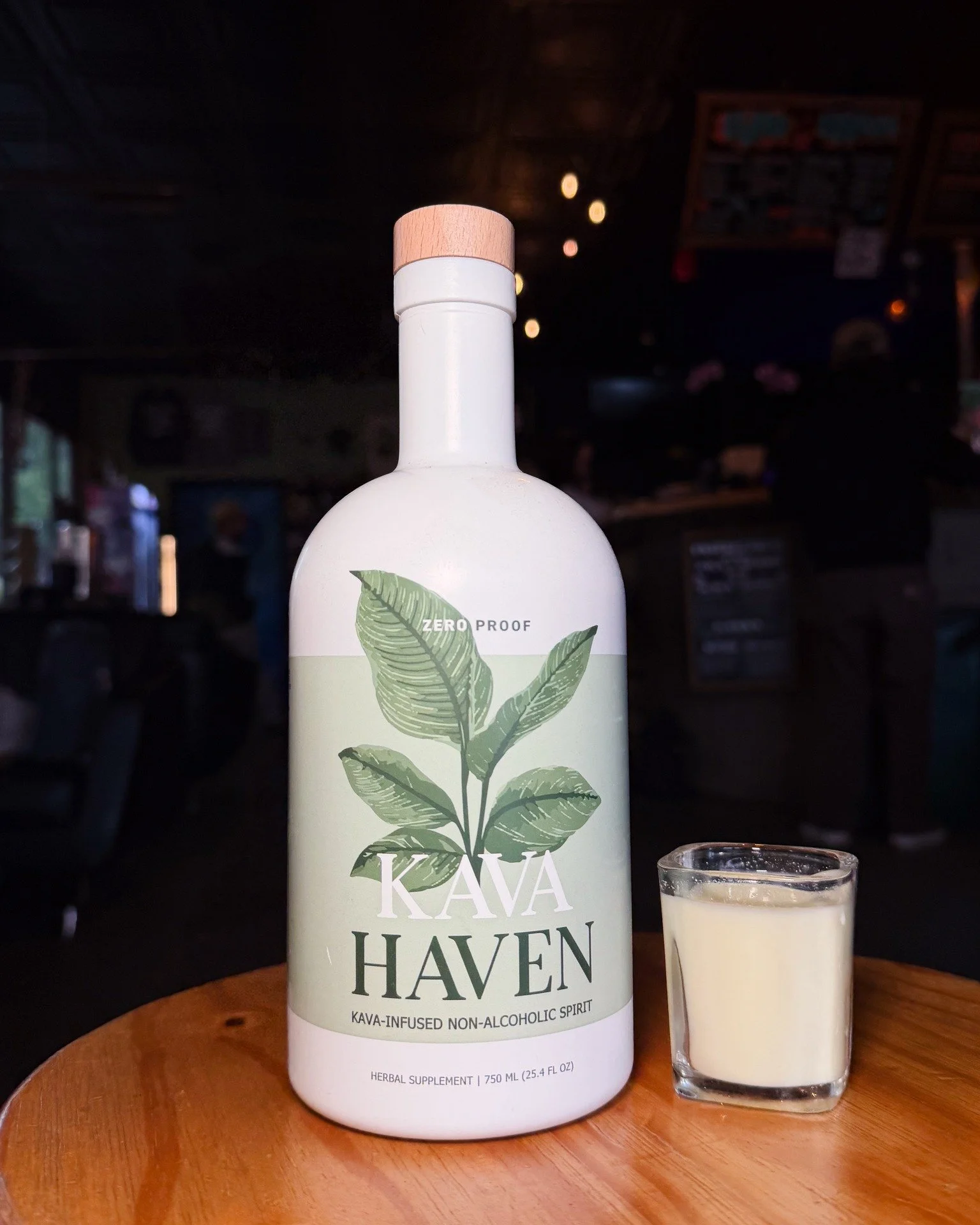 Introducing: Kava Haven! This extract is the first kava infused non-alcoholic spirit. With a flavor reminiscent of a lemon drop shot, it's perfect on its own or in a cocktail. Come give it a try and let us know what you think!

#kavaculture #kavabar 