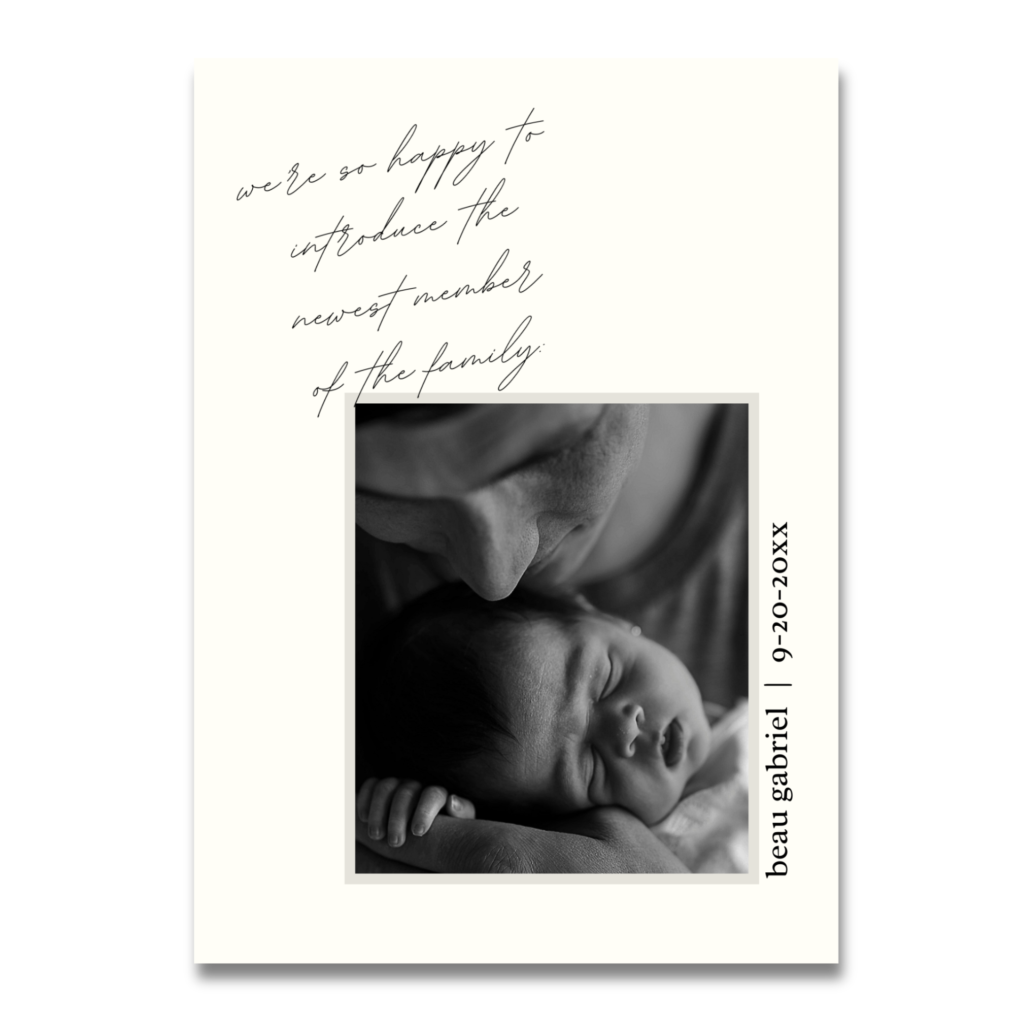 Beau Birth Announcement