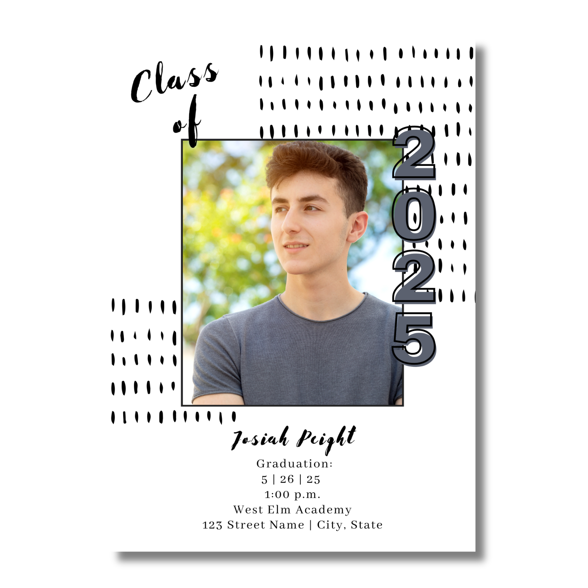 Basic Graduation Card — Pixel & Script