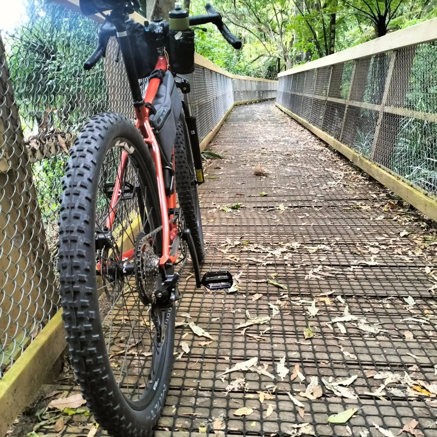 Double mission today.
First big, post surgery, ride in the outdoors. 
Chose the Waikato River Trail from Hamilton to Hora Hora.
Recommended 
Getting close to the 100km mark.
Test ride of my last project.
Converting a budget hardtail mtb into a gravel