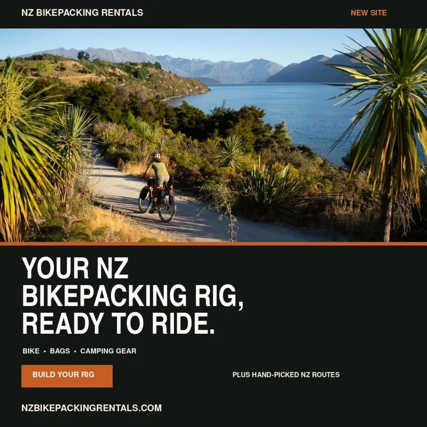 Too much hassle to bring your bike and gear from overseas?
NZbikepackingrentals.com has the ideal remedy.
Plus all the info where to ride and where not.
#nzbikepackingrentals 
#nzbikepacking