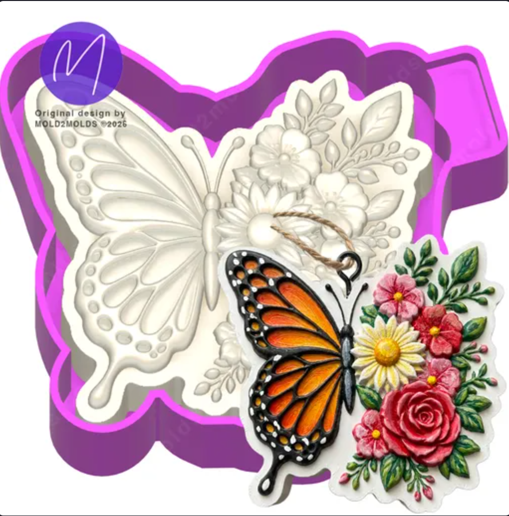 3D Butterfly Flower
