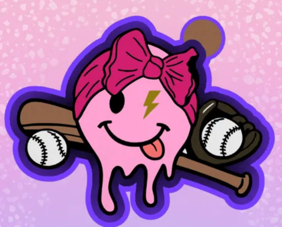 Drippy Softball Smiley