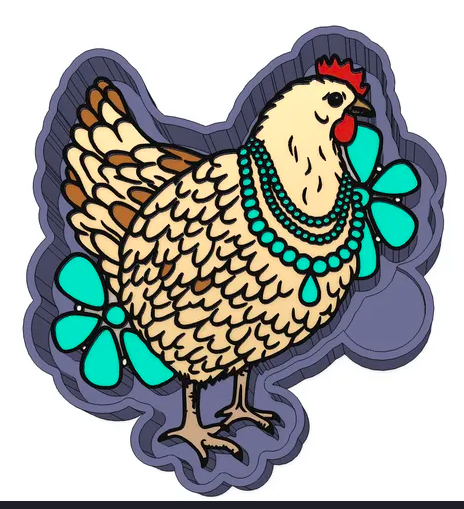 Turquoise hen