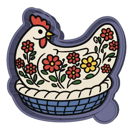 Farmhouse Floral Hen