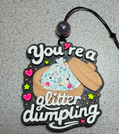 3d glitter dumpling