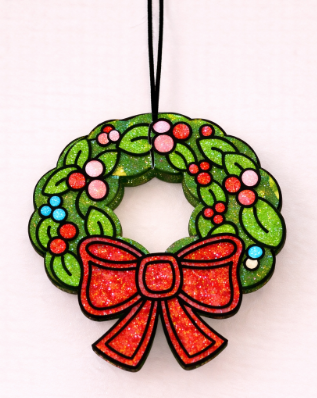 Wreath Holly and Bow