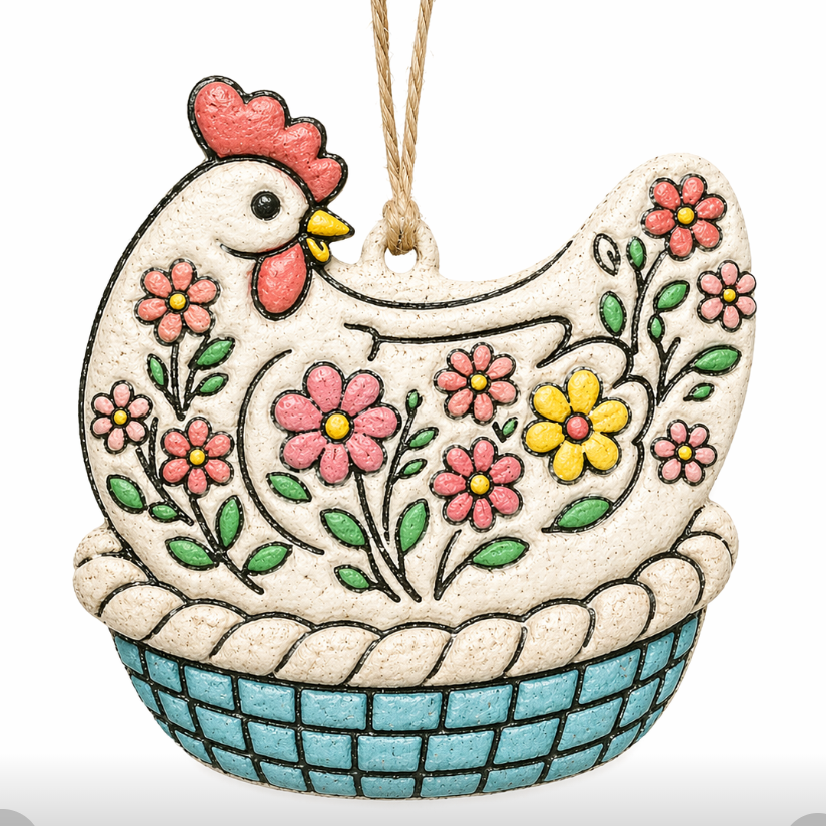 Farmhouse Floral Hen
