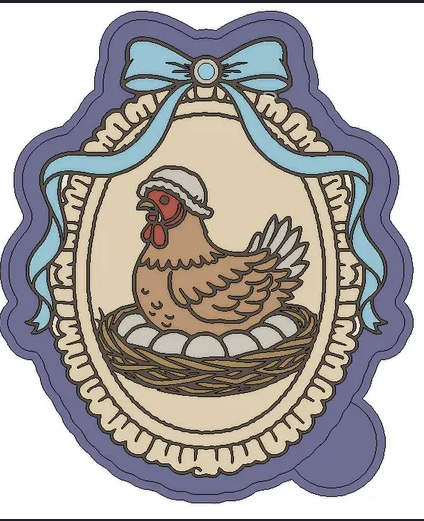 Farmhouse Hen in Nest