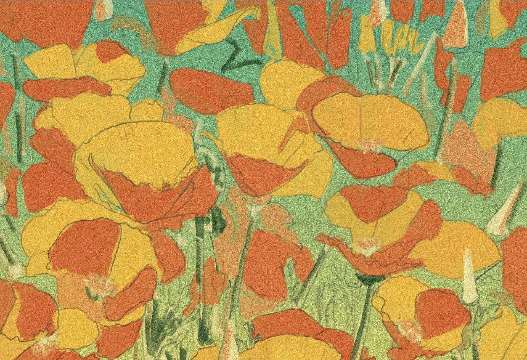 "End of Summer” is a digital illustration that was prepared for a digital design course at Brown University in 2022. 