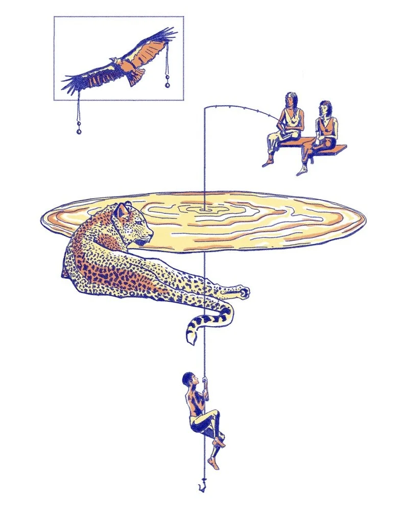 "Dream Sequence” is a digital illustration that I designed for use as a screenprint in 2022. 