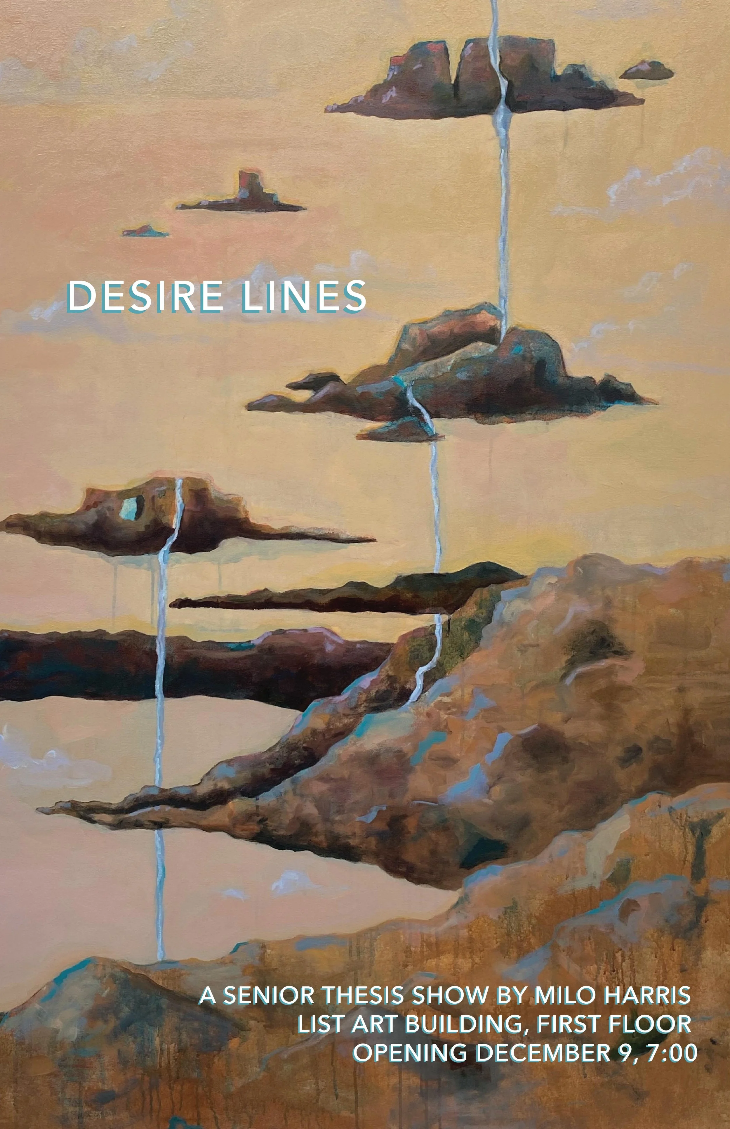 This poster was created in 2022 to announce my senior gallery show as a graduating Visual Art student at Brown University. 