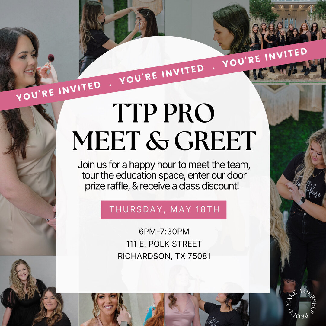 Join us for a happy hour to meet the TTP Pro Education Team and tour the education space on Thursday, May 18th from 6-7:30PM. Enter in our door prize raffle and receive a class discount when you sign up that night. We can&rsquo;t wait to meet you! ⠀⠀