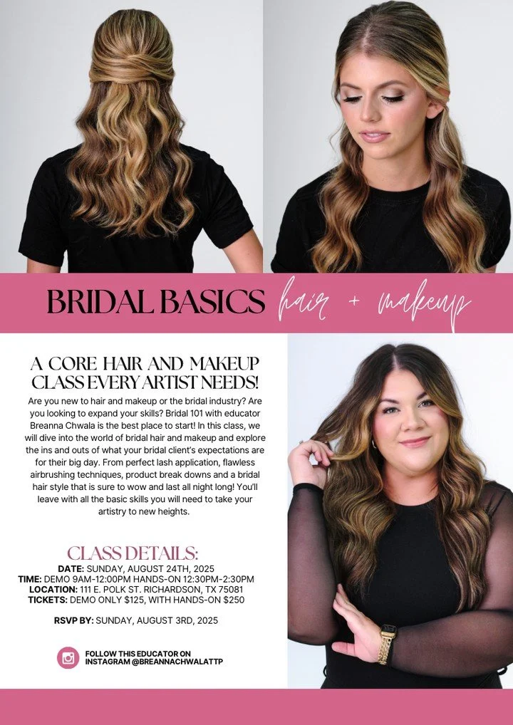 Just a few weeks out and we&rsquo;re counting down! 🖤

Whether you&rsquo;re brand new to the bridal world or looking to sharpen the skills you already have, this class is for you. Don&rsquo;t miss the chance to grow your confidence, technique, and b