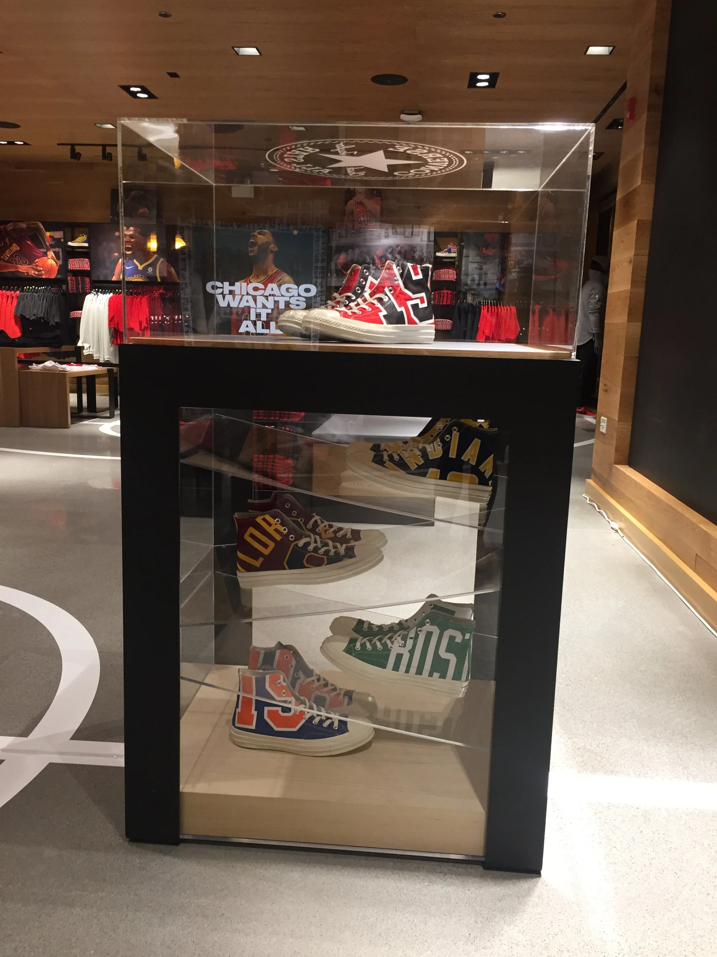 Detail view of Converse NBA All-Star footwear display