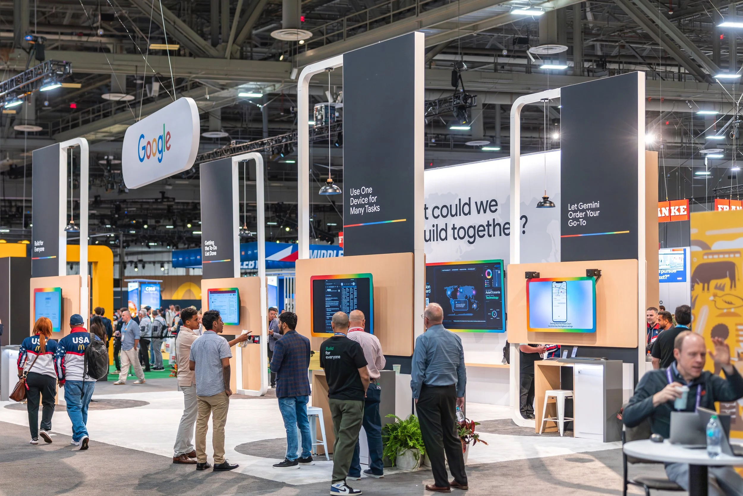 Overview of Google booth at WWC 26
