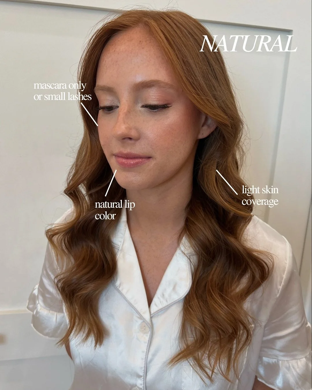 Class is in session 📓 and today&rsquo;s lesson? Choosing your bridal makeup style! Whether you&rsquo;re a &ldquo;less is more&rdquo; bride or love a full glam moment, here&rsquo;s the breakdown:

✨ Natural &ndash; light coverage, mascara or small la