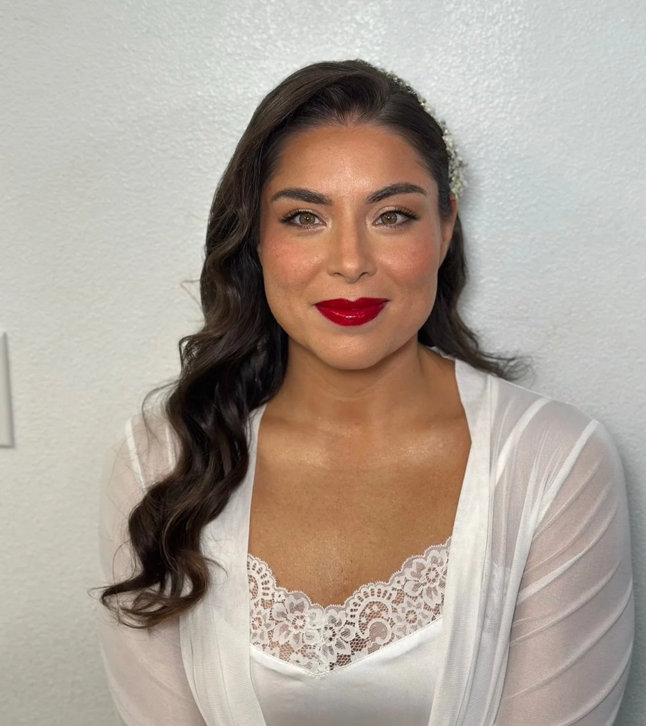 a red lip and waves just does something for the soul ❤️ @vannanorittp

Dallas Hairstylist. Dallas Makeup Artist. Bridal Makeup. Bridal Hair. Texas Brides. 2026 Bride. Oklahoma Bride. #bridalhairandmakeup #weddingmakeup #weddinghair #teasetopleasehair