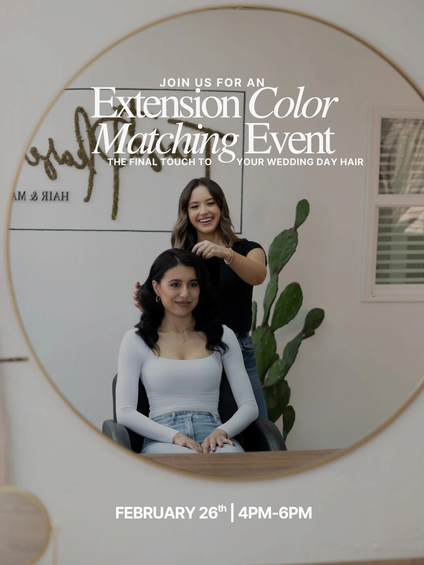 Adding extensions just got a whole lot easier ✨

We&rsquo;re hosting our first ever Extension Color Match Event on February 26th from 4&ndash;6PM and you&rsquo;re invited! Meet one-on-one with our extension specialist for a professional color match t