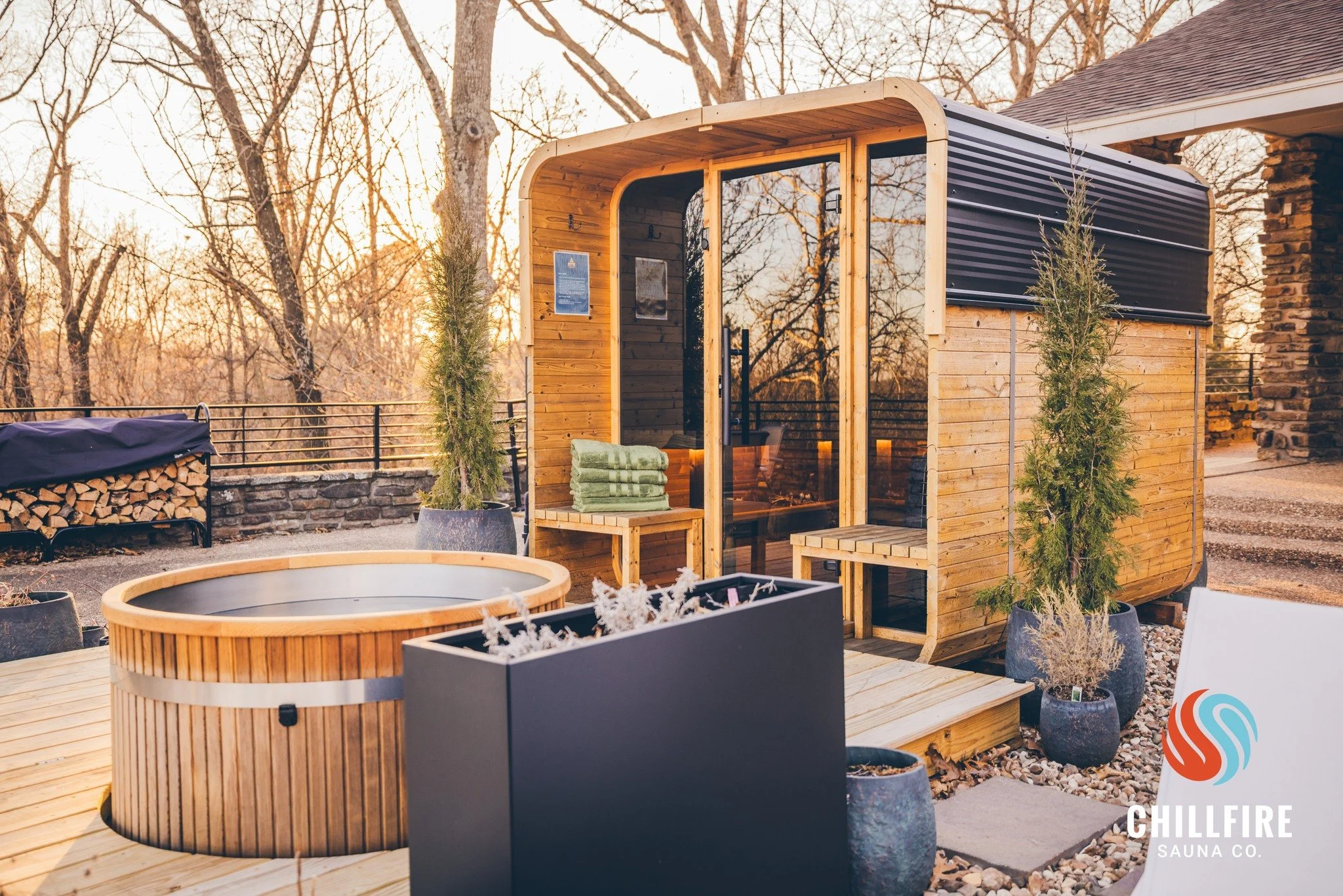 A sauna is one piece of a wellness space- to ensure you get the most out of your investment, it needs to be integrated intentionally with post session seating/lounging, cool off strategy, and ideally pre and post clean off. 

Consider the following a