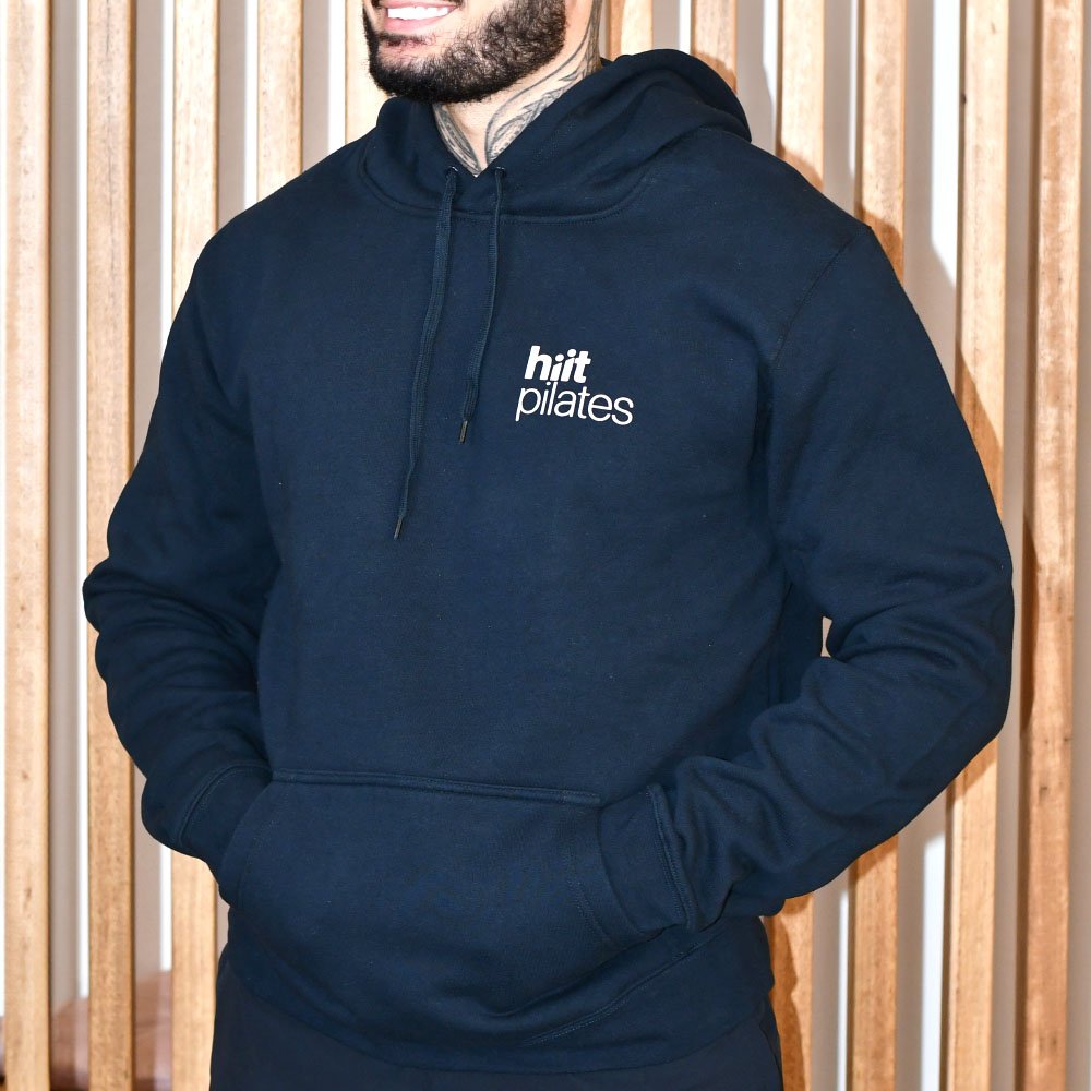 HIIT Pilates Hoodie (Navy) front view