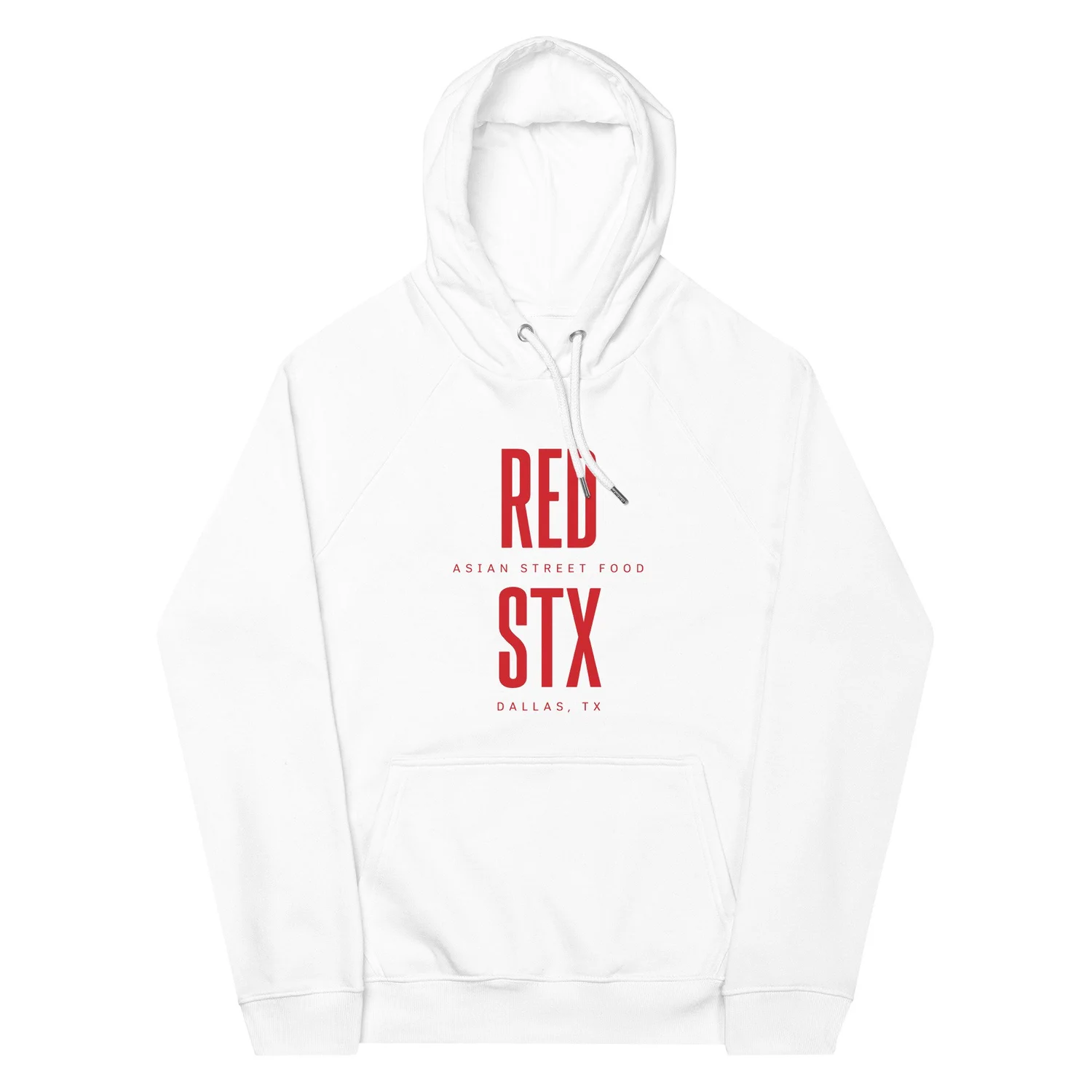 Unisex eco raglan hoodie — RedStix