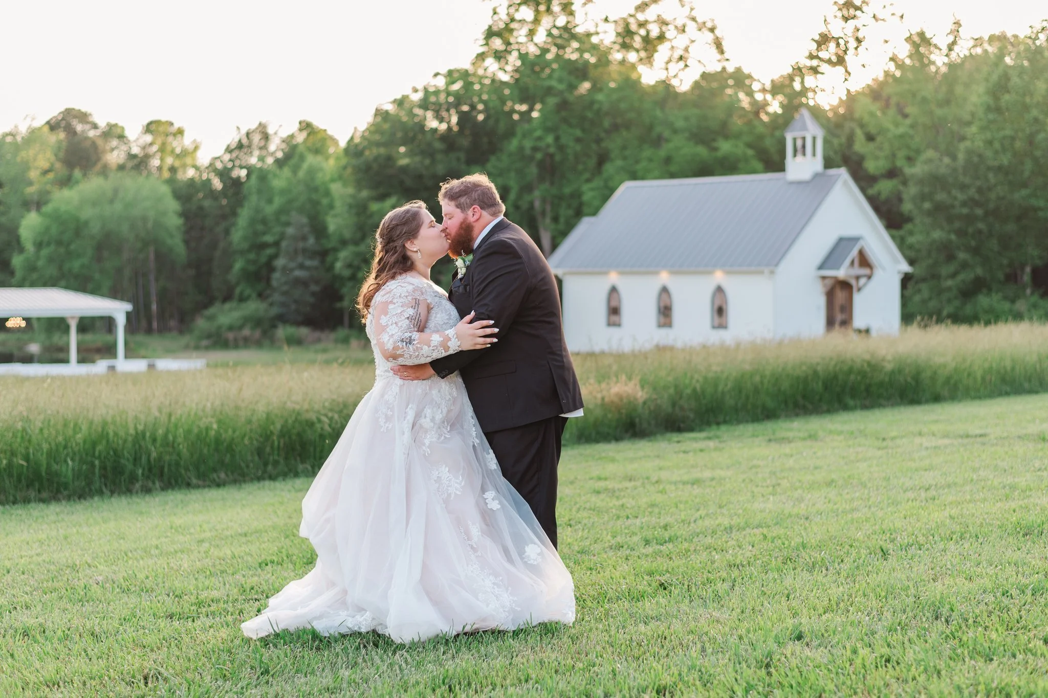 Congratulations to Maddi &amp; Jacob! 

The sunset behind the chapel set the most beautiful backdrop for their first moments as husband and wife. Wishing them  both a lifetime of joy, laughter, and countless sunsets together.

Book your tour today at