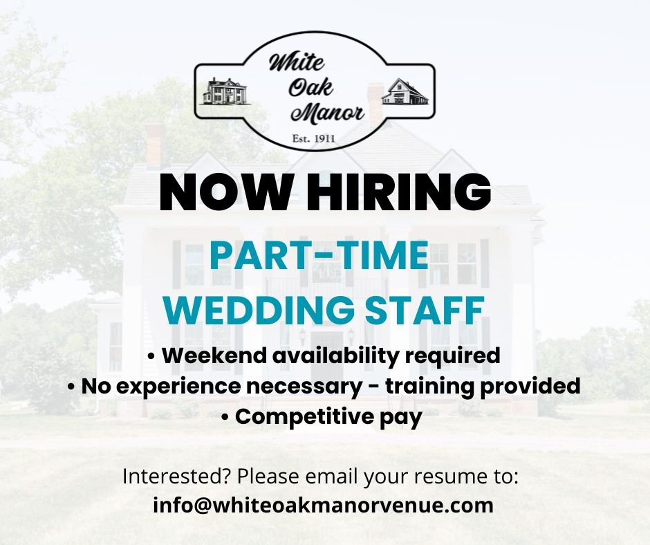 We&rsquo;re growing our amazing Weekend Wedding Team! 

With a busy year ahead, we&rsquo;re excited to welcome a new team member to help us create unforgettable wedding experiences.

No wedding experience? No problem &mdash; we&rsquo;ll train the rig