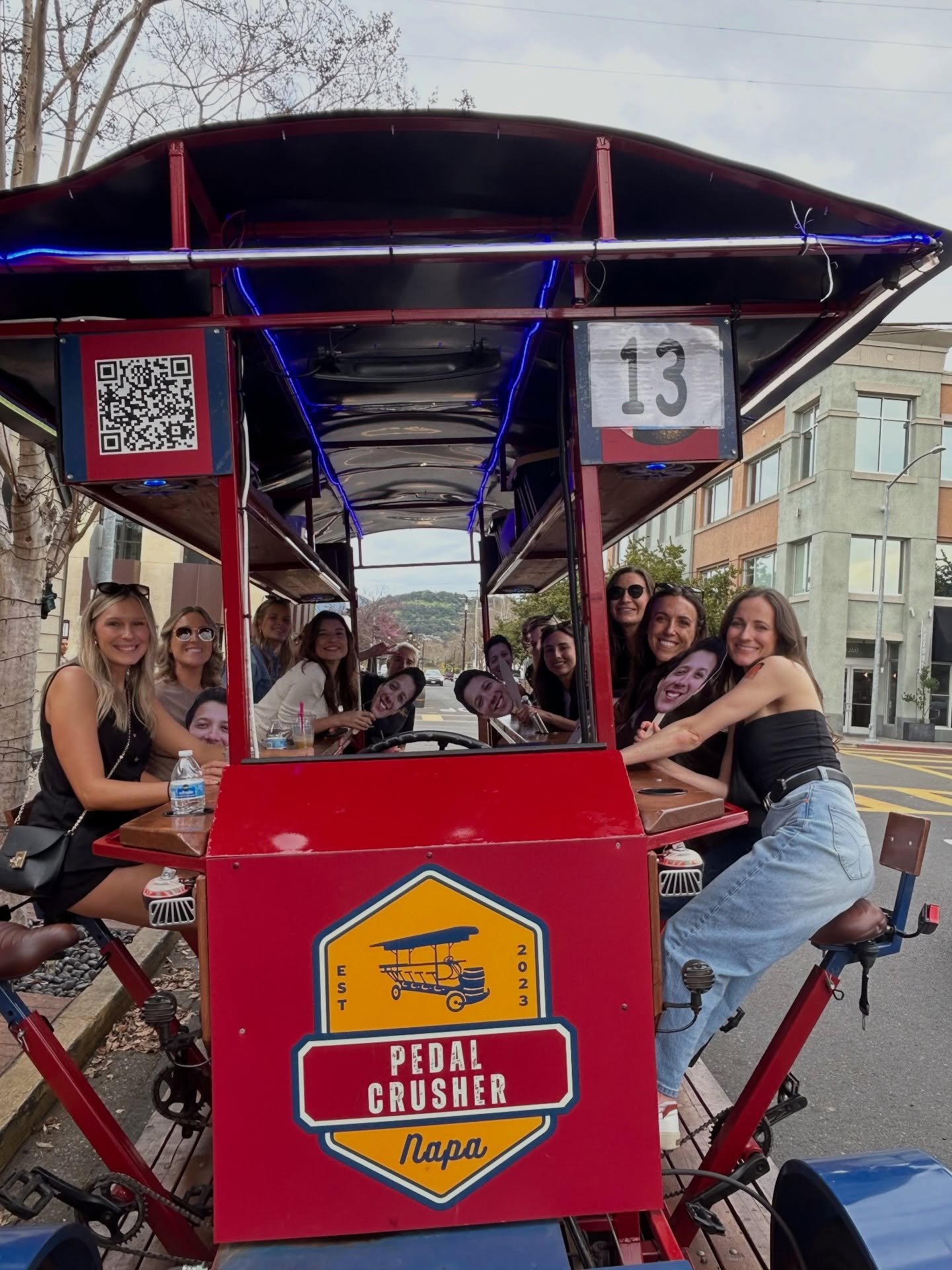 Pedal HARD! Party HARDER! 🥂🍾
#Downtownnapa #napa
