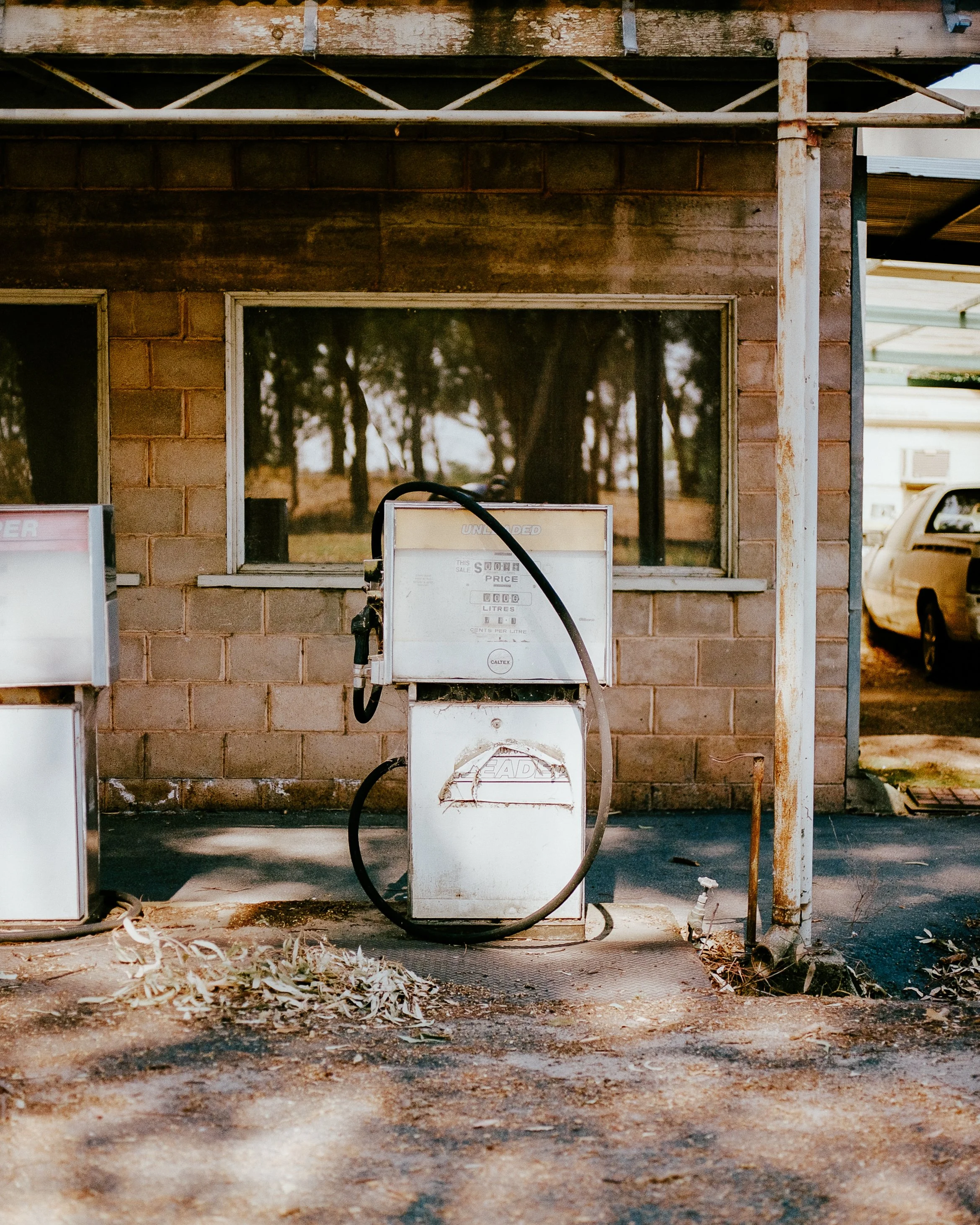 Vintage Petrol Station - Kodak Portra 400