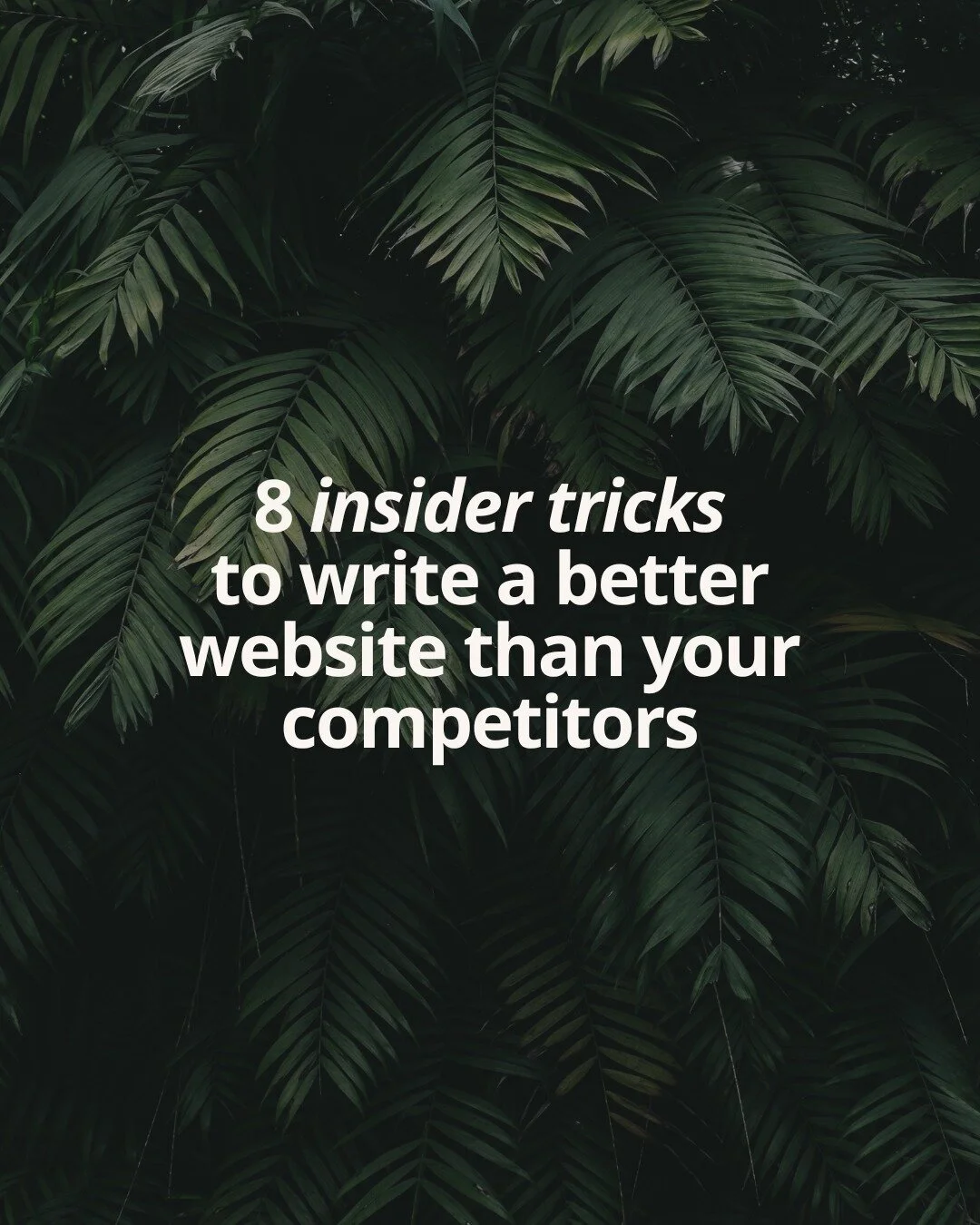 FREEBIE ALERT: Want my top 8 insider tricks to writing your website copy? (And dare I say it, to write a better website than your competitors?!)⁠
⁠
Skate on over to my link in bio to download 🛼