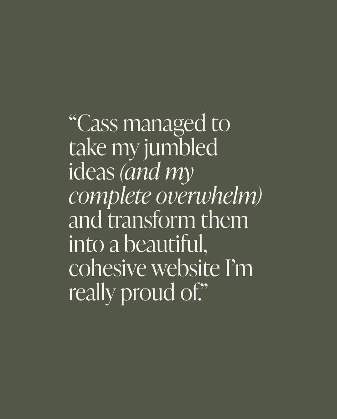 This kind of feedback just gives me the warm-and-fuzzies 🥰⁠
⁠
And this is why I love what I do! I know you're busy, I know tech and design isn't necessarily your thing - hello, that's why you're smart enough to outsource your website so you can stay