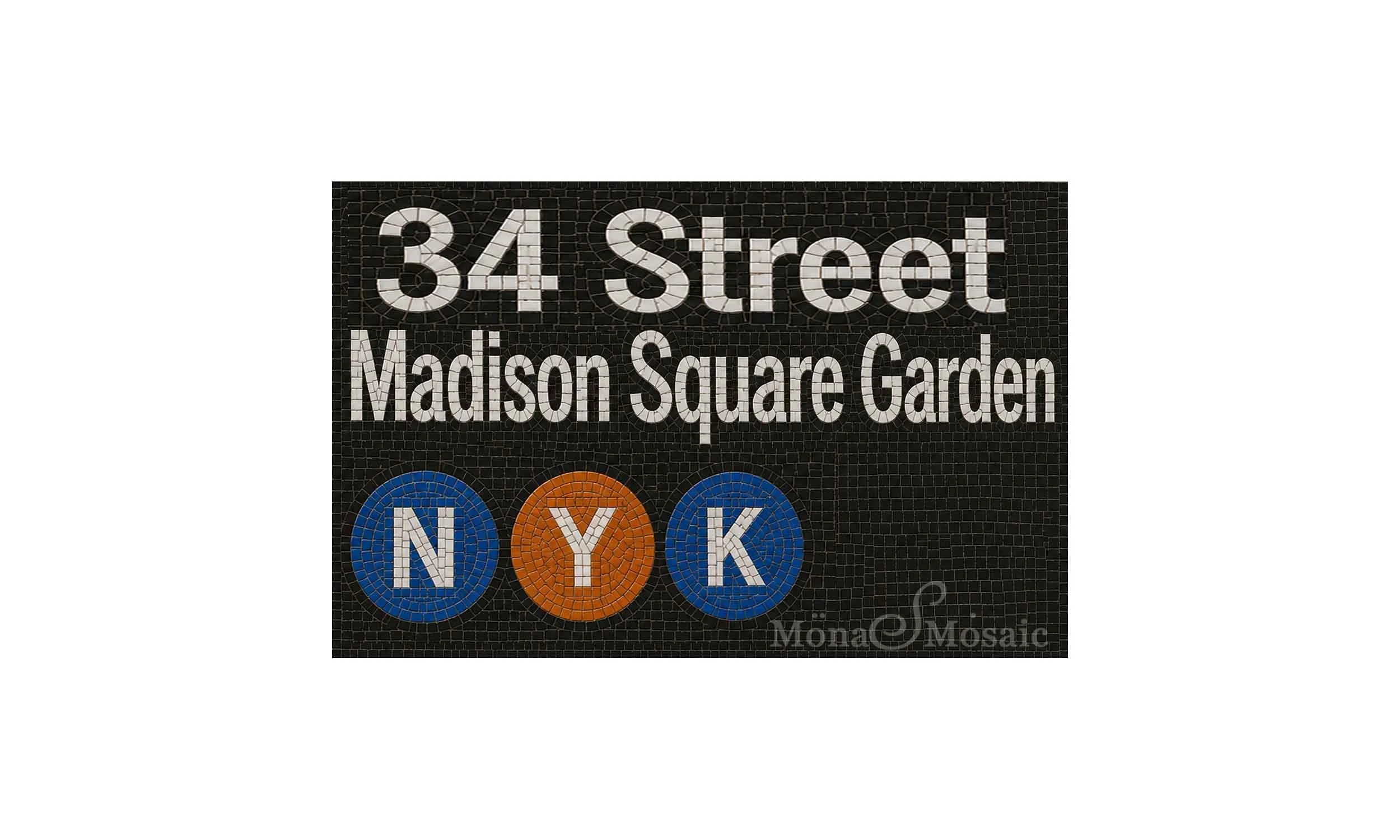 34th Street Madison Sq Garden NYC Subway Mosaic Sign