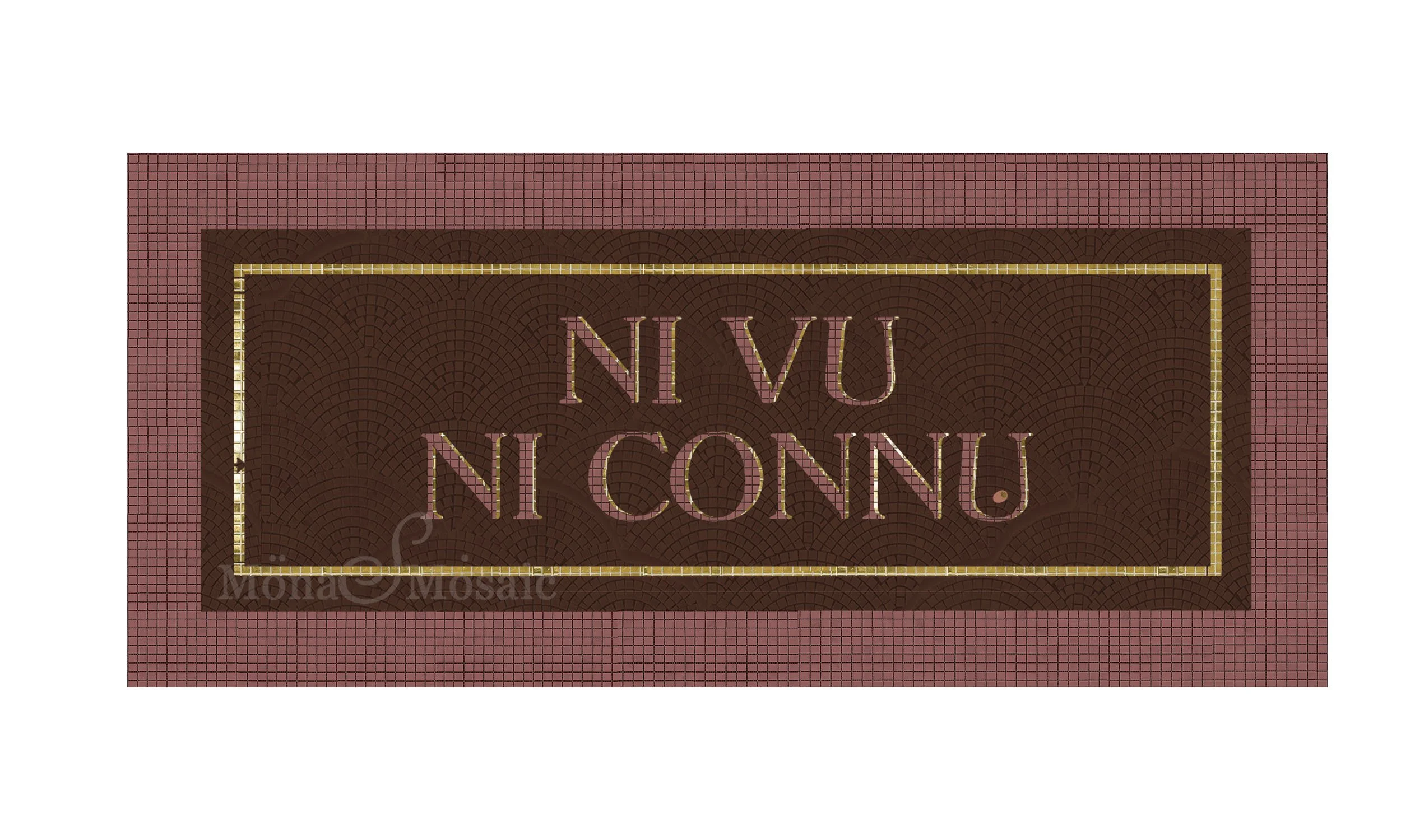 Cafe Mosaic Tile logo lettering Business Logo Mosaic floor with gold ...
