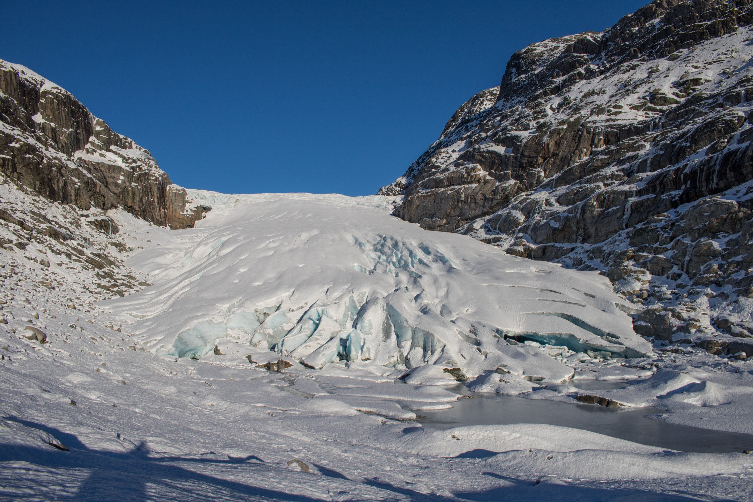 Haugabreen glacier is getting smaller