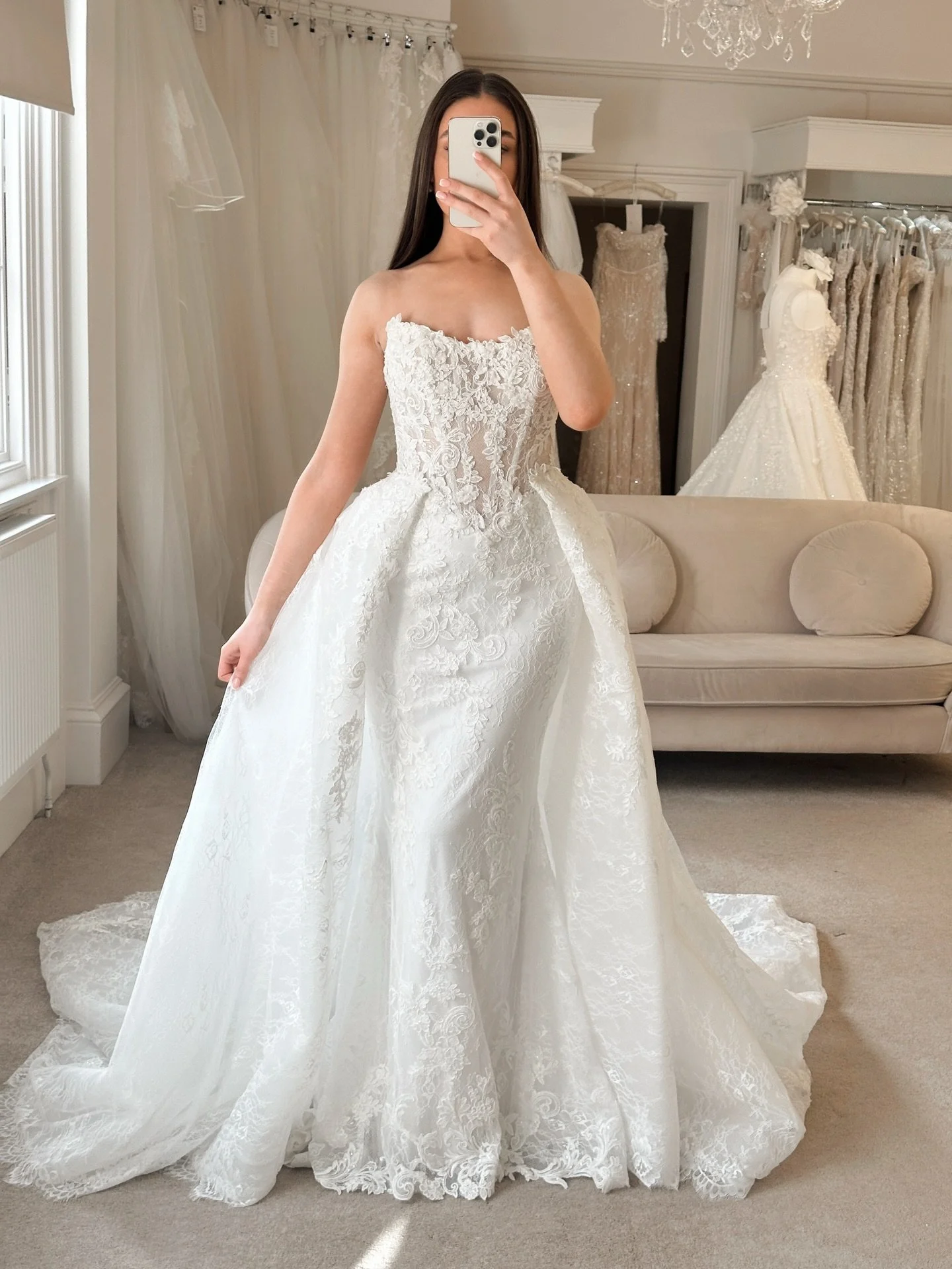 Us 🤝 Wedding dresses with Overskirts 

1. Enzoani - Venice
2. Won&aacute; Concept - Demia 
3. Abella - Fairman
4. Zavana Couture - ZC22410 

#overskirtweddingdress #modernbride #ontrendbridal #scottishbridalboutique #2026bride