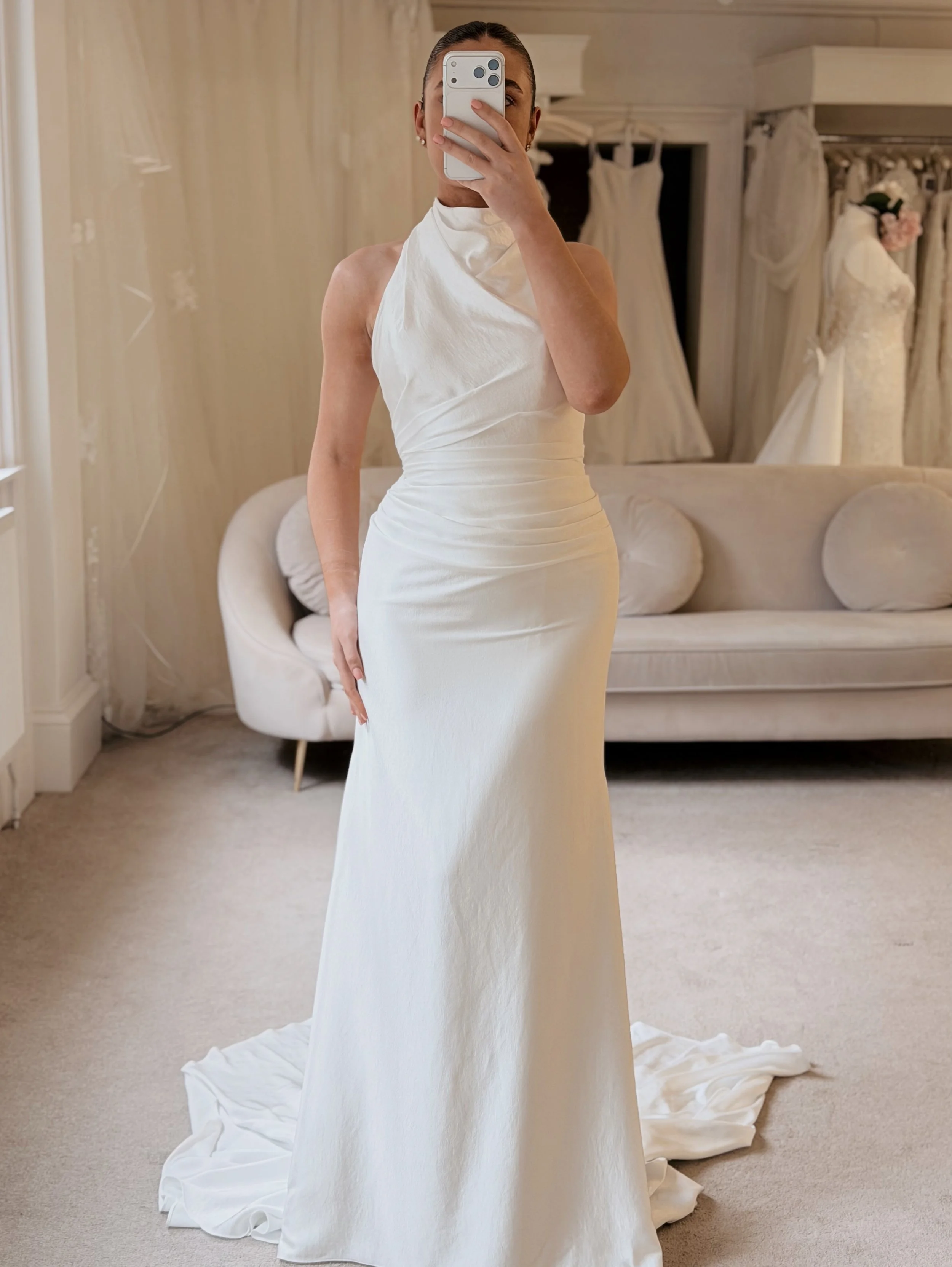 The trend every fashion-forward bride is asking for: the halter neck.

We are loving this gorgeous new arrival from @essenseofaustralia with a silhouette that&rsquo;s both contemporary and timeless 🤍

If this looks like your dream dress, use the lin