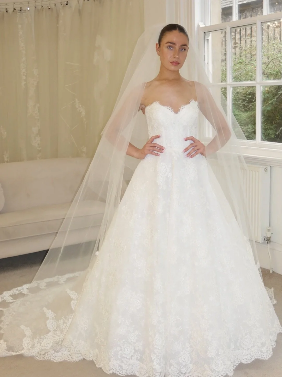 LUNA by Caroline Castigliano 🤍

We are so excited to start sharing our beautiful @carolinecastigliano dresses, starting with the incredible &lsquo;LUNA&rsquo;
Shown with a matching detachable jacket, and her matching cathedral length veil. 

The del