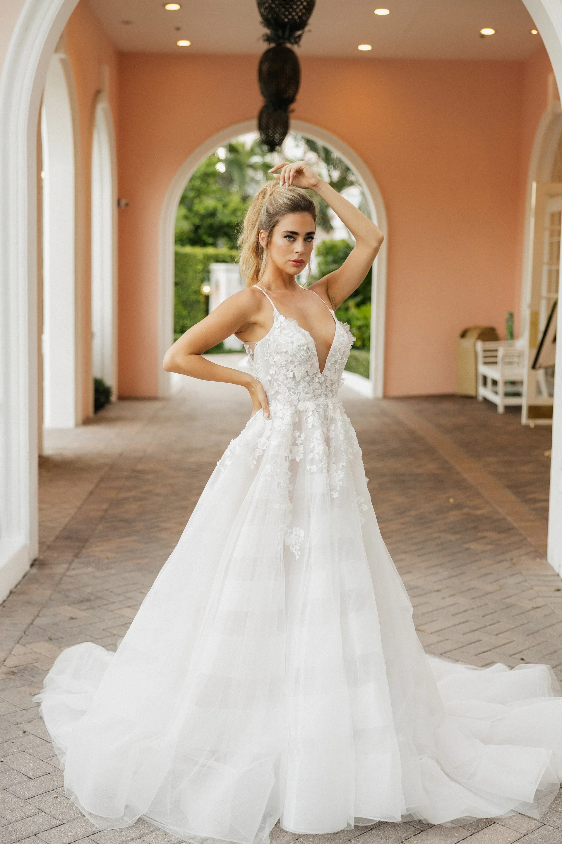 La Vie en Fleurs Wedding Dress by Hayley Paige | Romantic Floral Bridal Gown available at Sophia Grace Couture