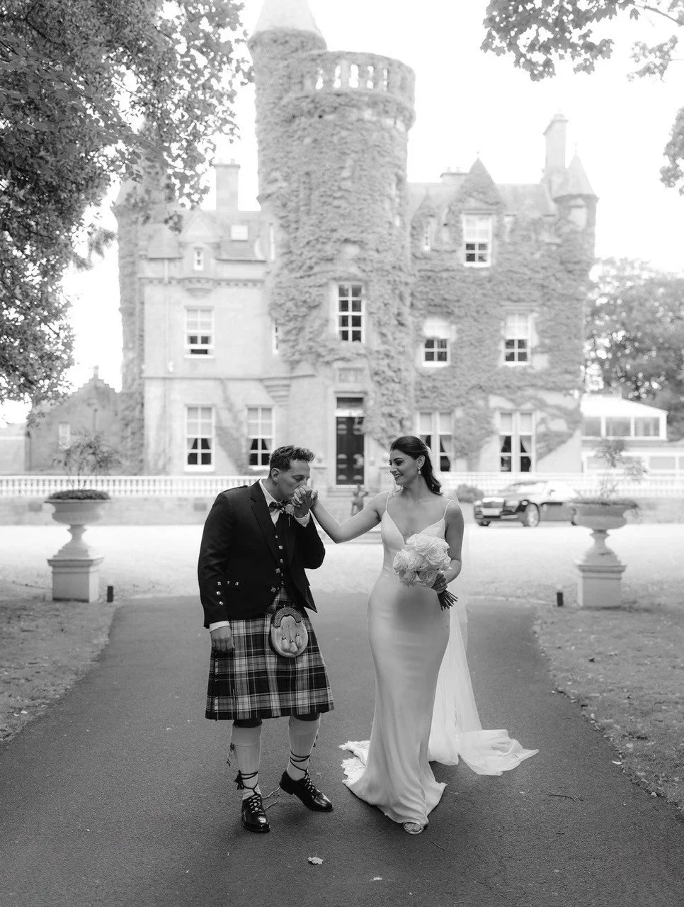 Ivanna wearing Enzoani at Carlowrie Castle 