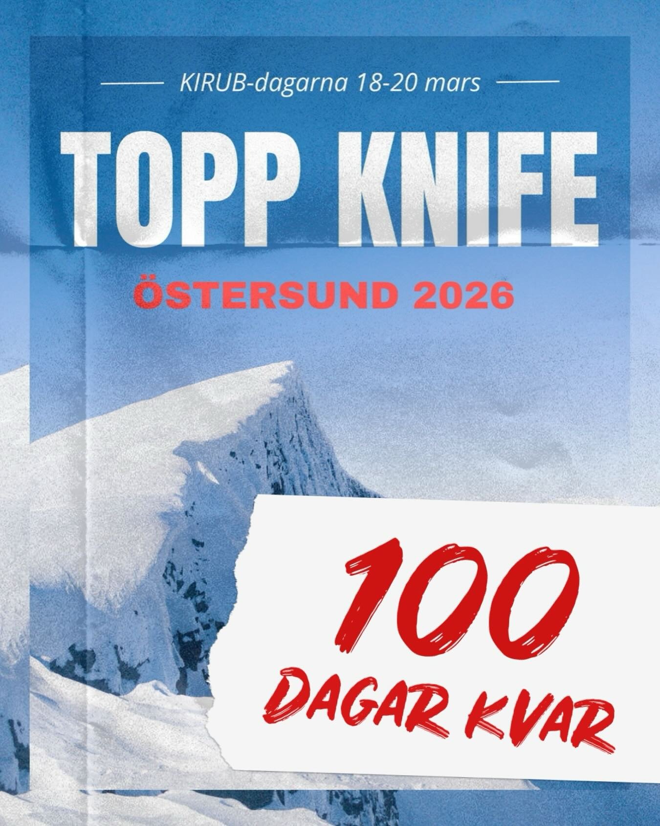 Det &auml;r 100 dagar kvar till KIRUB 2026 i &Ouml;stersund. Gl&ouml;m inte l&auml;mna in &ouml;nskem&aring;l om klinikledigt f&ouml;r &aring;rets viktigaste vecka. Anm&auml;lan &auml;r &ouml;ppen till januari. Vi ses!